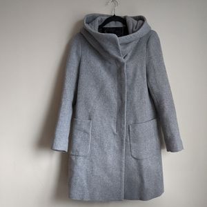 Zara Basic Outerwear Wool Blend Coat